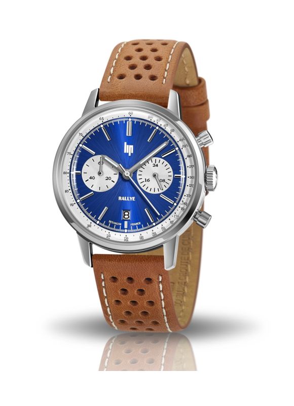 Montre lip Rallye 38 mm bleue ref 671803
