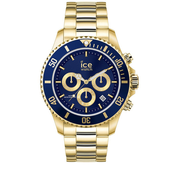 MONTRE ICE steel - Gold blue - Medium