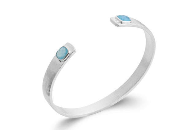 BRACELET AGATE BLEUE MARTELEE