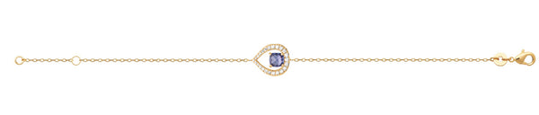 BRACELET GOUTTE ET PIERRE VIOLETTE