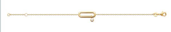 BRACELET OVAL ET SOLITAIRE